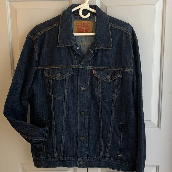 Men's Levi's Trucker Jacket Rinsed Denim Size L Levis - Picture 3 of 9